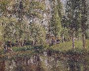 Camille Pissarro forest Laundry Sweden oil painting artist